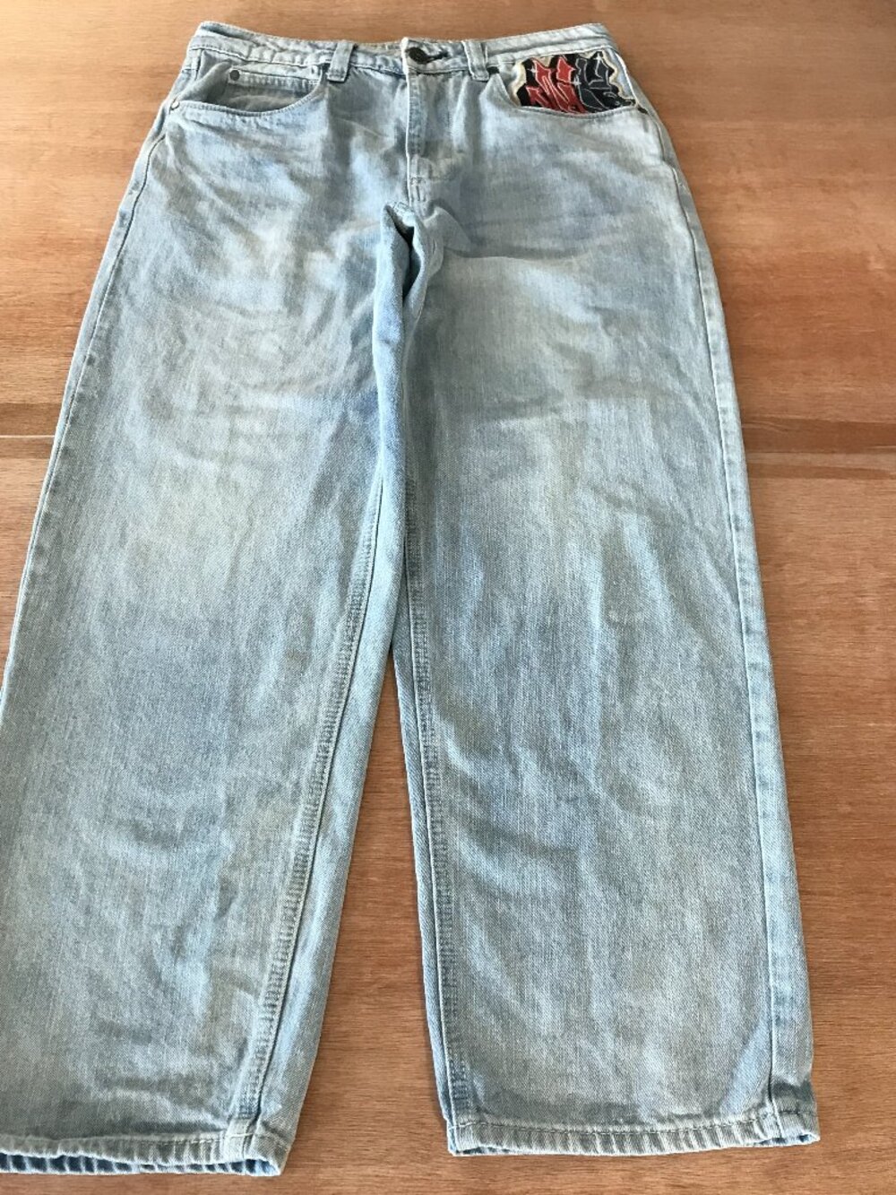 Ninth Hall Ambush Jeans Men 30x27 Blue Panther Scull Embroidery Medium Rise - Picture 2 of 13